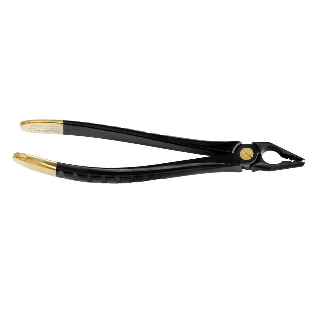 Deep Gripping Atraumatic Extraction Forceps, Upper PreMolars- BLACK &amp; GOLD Series