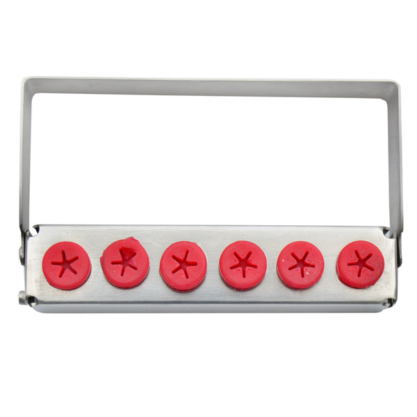 Stainless Steel Dental Bur Organizer Holds 6 Burs