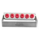 Stainless Steel Dental Bur Organizer Holds 6 Burs