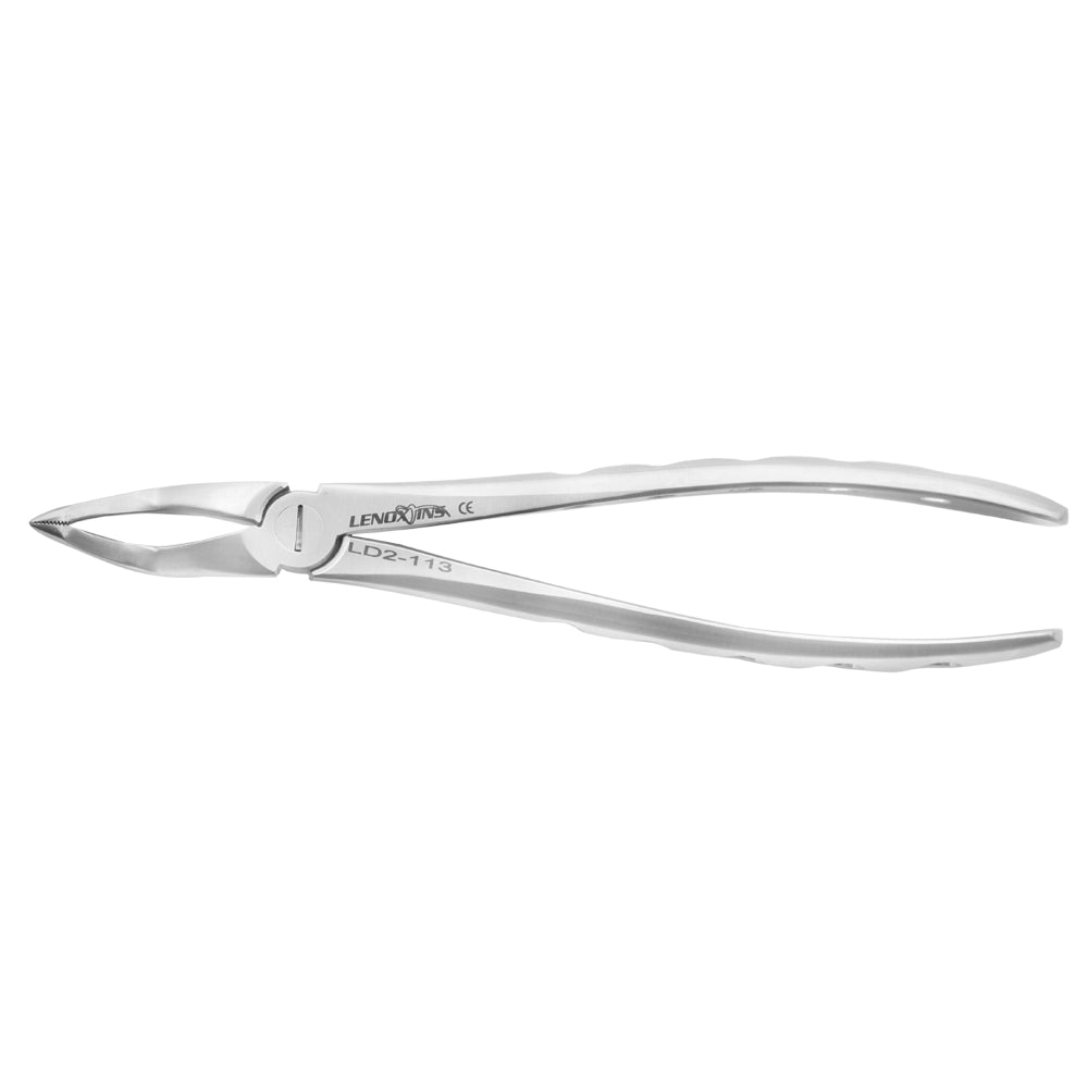 Bayonet Upper Roots Forceps - Micro Serrated Edges