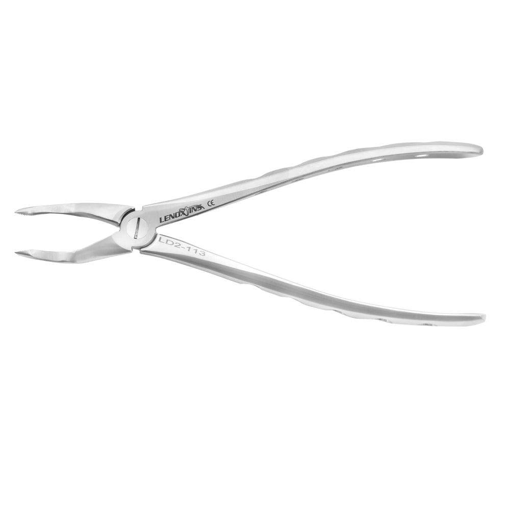 Bayonet Upper Roots Forceps - Micro Serrated Edges