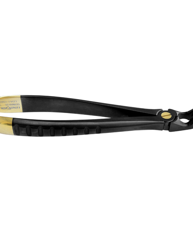 Deep Gripping Atraumatic Extraction Forceps, Lower Premolars -  BLACK & GOLD Series