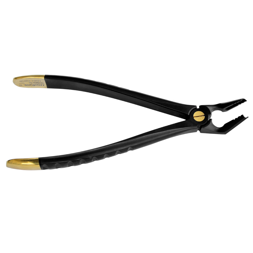 Deep Gripping Atraumatic Extraction Forceps, Lower Premolars -  BLACK &amp; GOLD Series