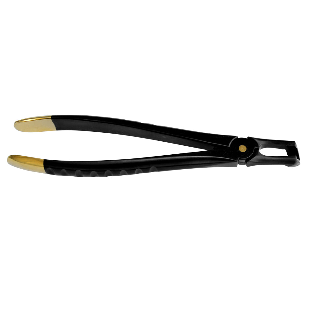 Deep Gripping Atraumatic Extraction Forceps, Lower Molars BLACK &amp; GOLD S