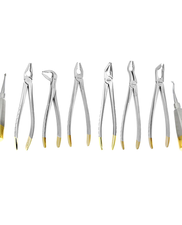 Universal Atraumatic Extraction Forceps + Elevators Set