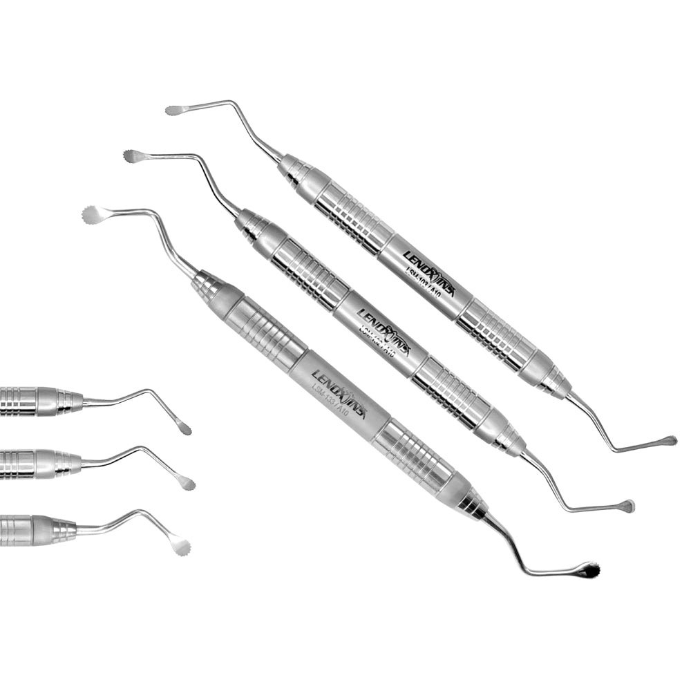 Lucas Bone Curettes Set Of 3  Serrated