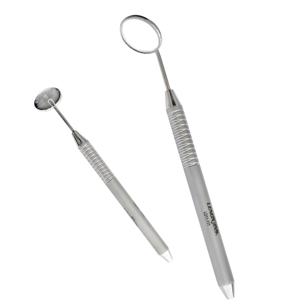Dental Mouth Mirror Handle Cone Socket, Front Surface Rhodium Coated M ...