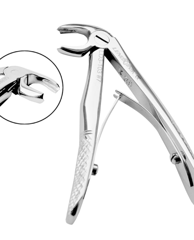 Baby Extracting Forceps English Pattern Klein #7 Pedodontic Lower Roots,