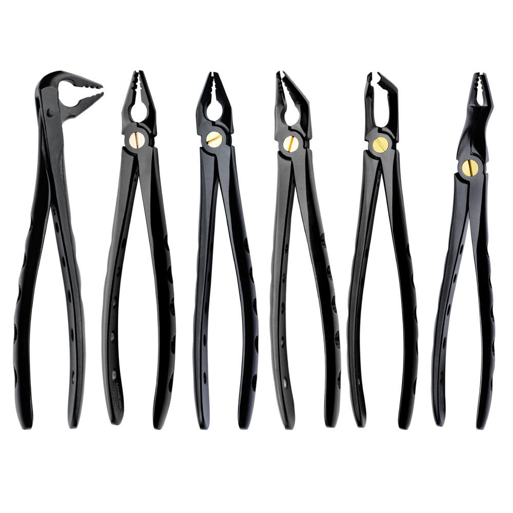 Deep Gripping Extracting Forceps Set of 6