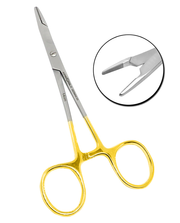 Olsen-Hegar Needle Holder With Scissors TC 14cm