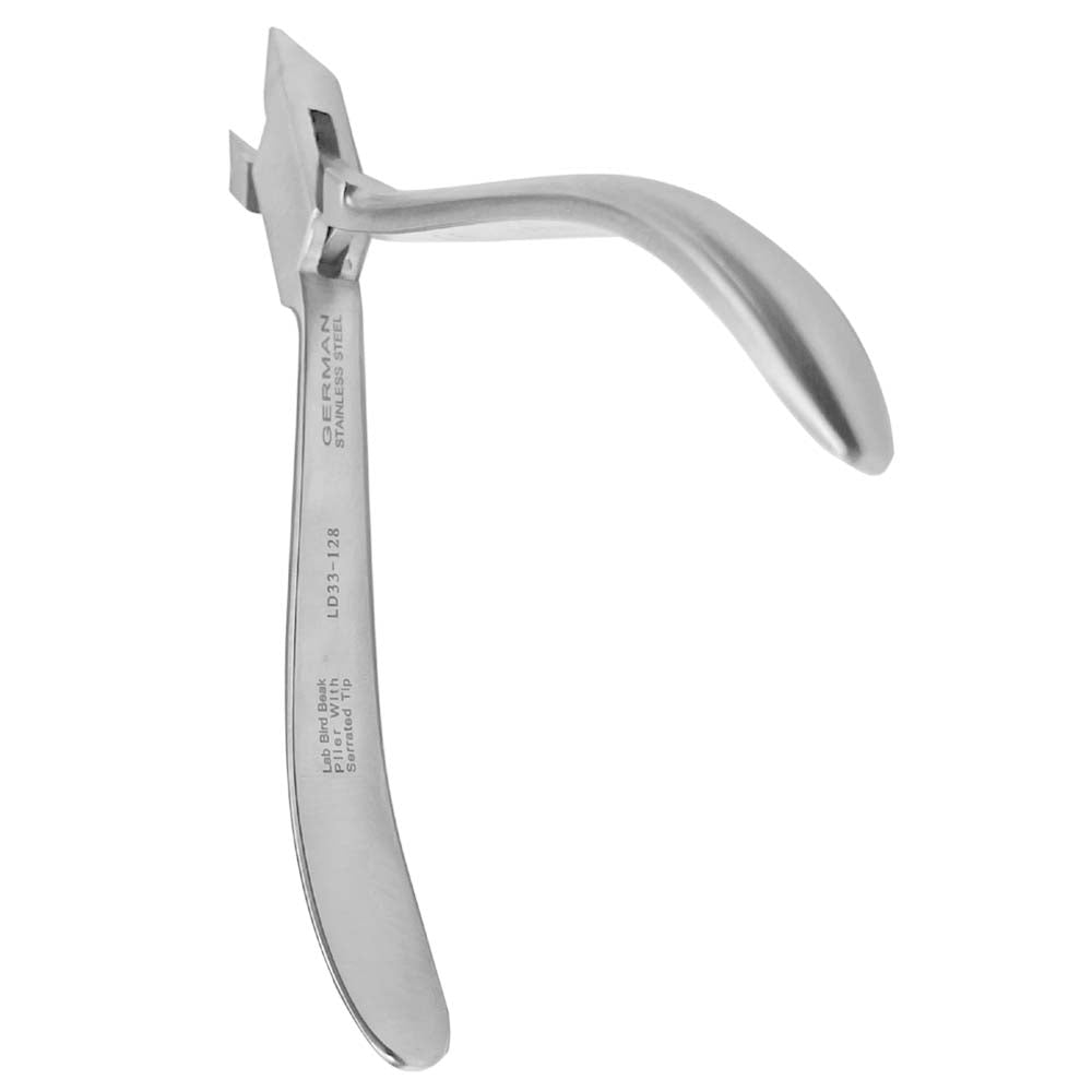 Lab Bird beak Pliers Serrated Tip 14cm