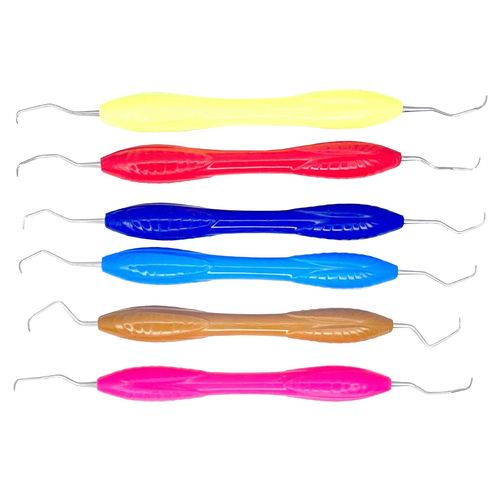 Gracey Curettes Set Of 6 - Plastic Silicone Handle